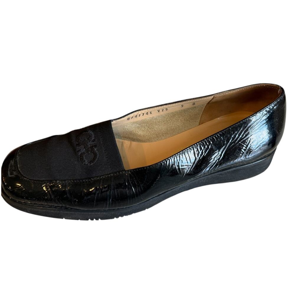 Salvatore Ferragamo Boutique Slip On Logo Loafers Black 9